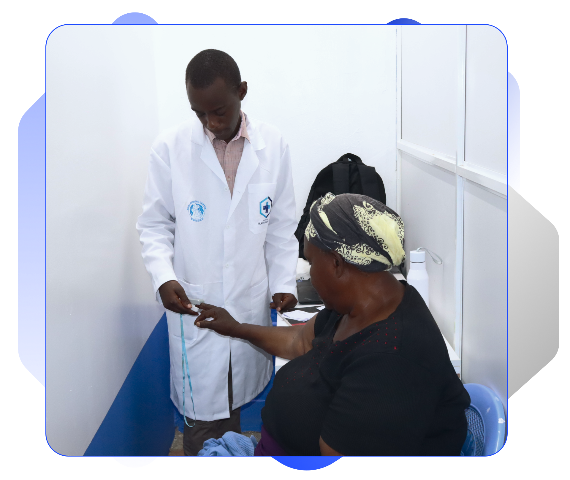 Doctor seeing a patient